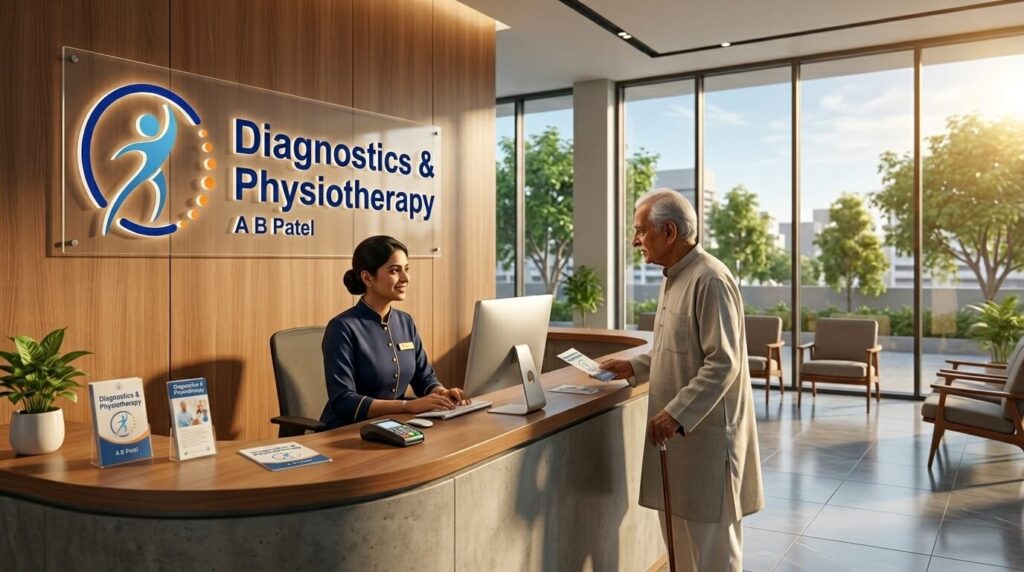 reception with patient