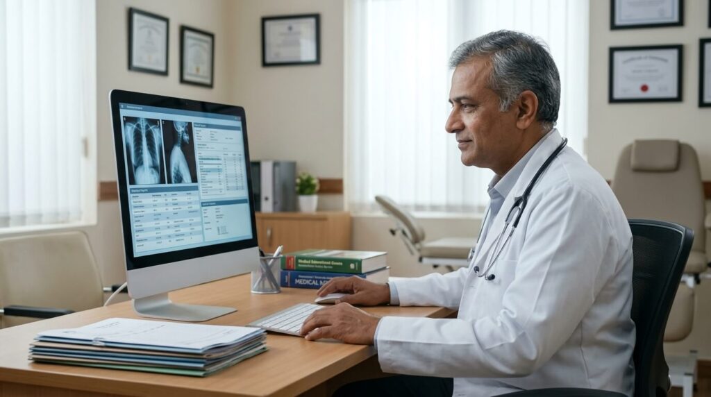 doctor seeing report