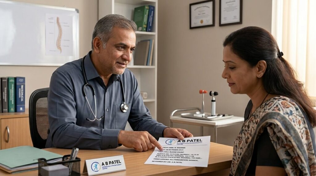 doctor review report to patient