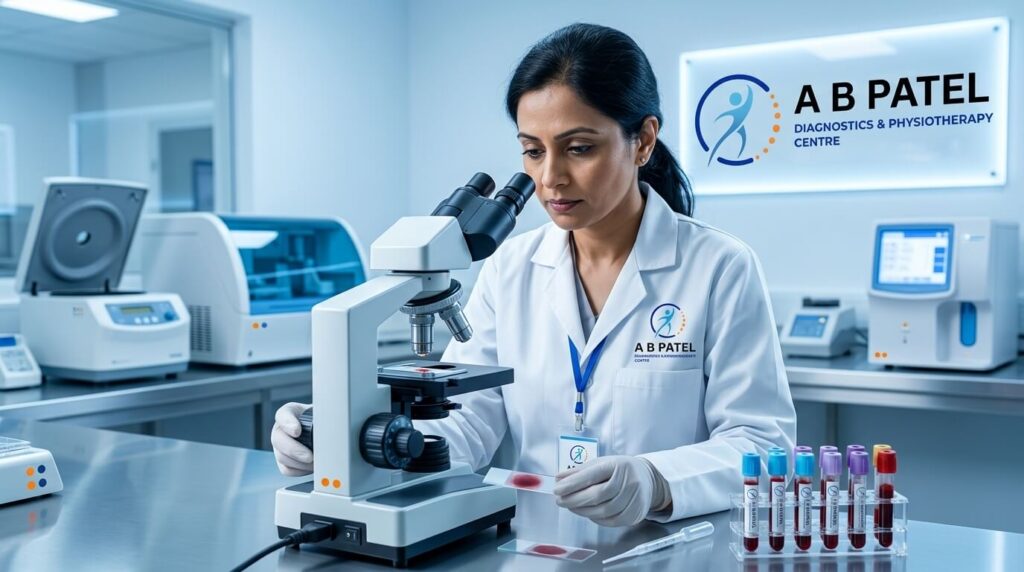 doctor working microscope