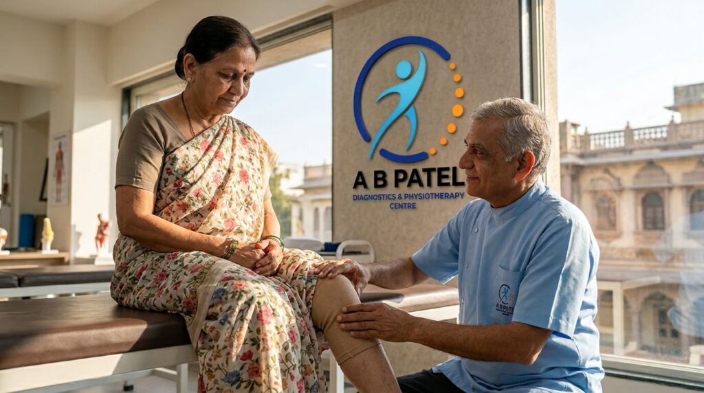 physiotherapist examining to patient