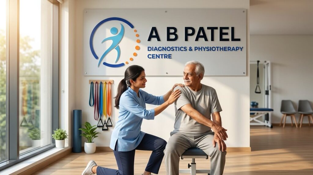 physiotherapist guiding to patient