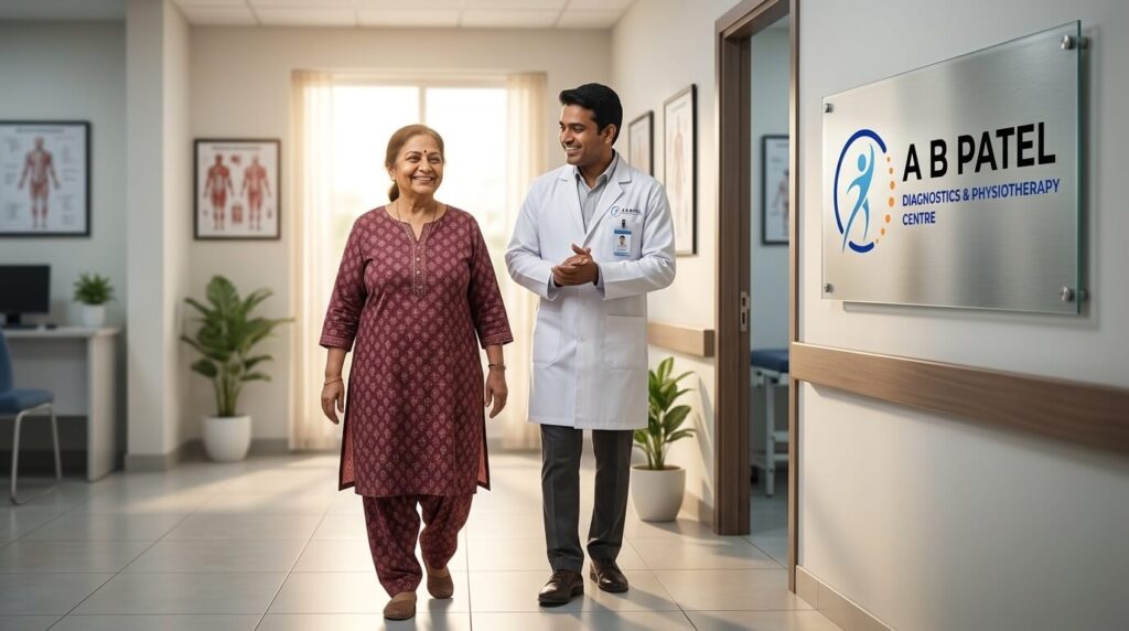 patient walking with doctor